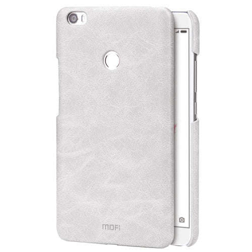 MOFI Xiaomi Mi Max Crazy Horse Texture Leather Surface PC Protective Case Back Cover(White)