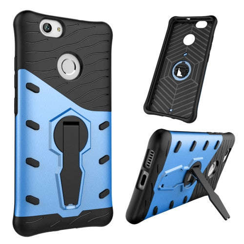 Huawei nova Shock-Resistant 360 Degree Spin Tough Armor TPU + PC Combination Case with Holder (Blue)