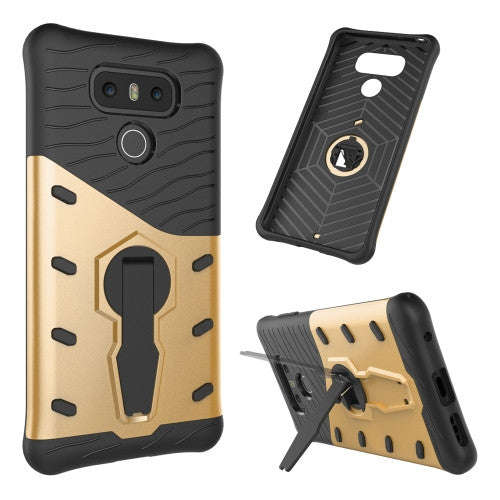 For LG G6 Shock-Resistant 360 Degree Spin Sniper Hybrid Case TPU + PC Combination Case with Holde...