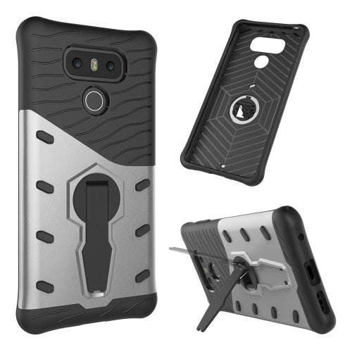 For LG G6 Shock-Resistant 360 Degree Spin Sniper Hybrid Case TPU + PC Combination Case with Holde...