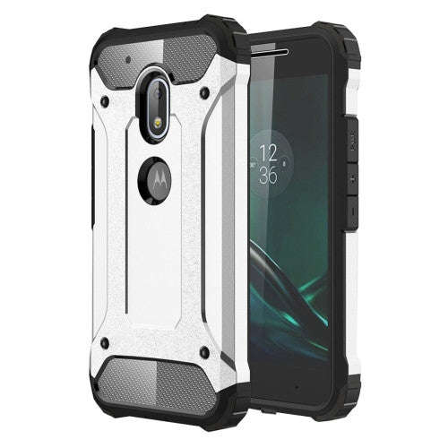 For Motorola Moto G4 Play Tough Armor TPU + PC Combination Case(Silver)