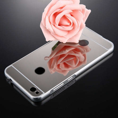Huawei P8 Lite (2017)  Mirror Push Pull Back Shell Cover + Electroplating Bumper Frame Protective...