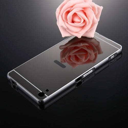 For Sony Xperia XA Ultra Mirror Push Pull Back Shell Cover + Electroplating Bumper Frame Protecti...