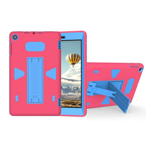 For Amazon Kindle Fire HD 8 2017 PC+Silicone Shockproof Protective Back Cover Case With Holder (B...