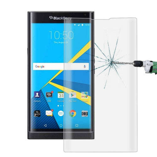 For Blackberry Priv 0.26mm 9H Surface Hardness 3D Curved Explosion-proof Colorized Silk-screen Te...