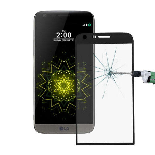 For LG G5 0.26mm 9H Surface Hardness 3D Curved Explosion-proof Colorized Silk-screen Tempered Gla...