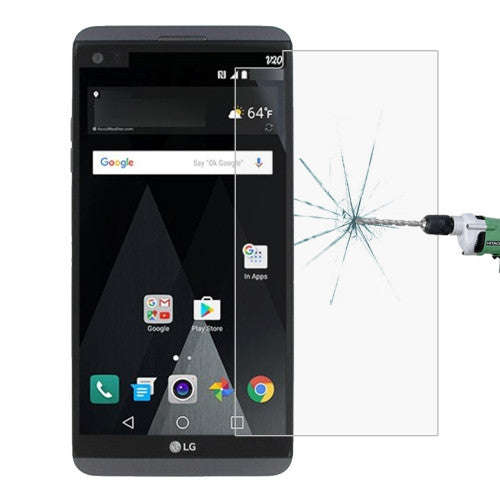 For LG V20 0.26mm 9H Surface Hardness 2.5D Explosion-proof Tempered Glass Non-full Screen Film