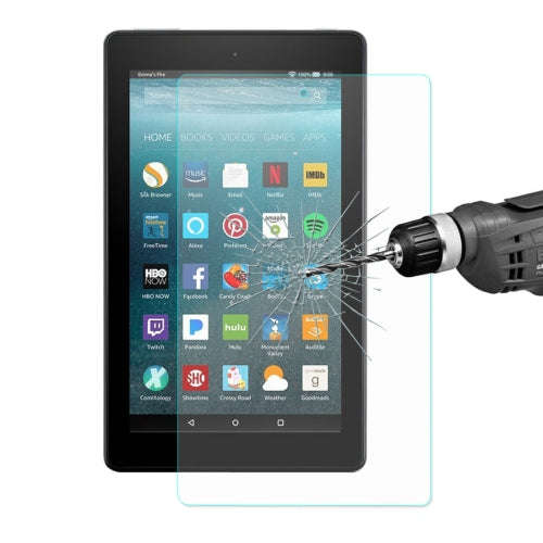 ENKAY Hat-Prince Amazon Fire 7 2017 0.33mm 9H Surface Hardness 2.5D Curved Edge Tempered Glass Sc...