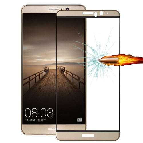 Baseus Huawei Mate 9 0.3mm Explosion-proof Silk-screen Tempered Glass Full Screen Film(Gold)