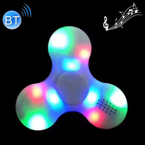 Bluetooth V4.0 Speaker Glowing Fidget Spinner Toy Anti-Anxiety Toy with RGB LED Light for Childre...