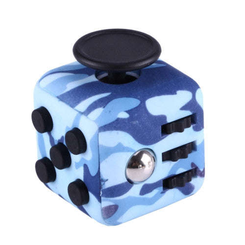 Camouflage Pattern Fidget Cube Relieves Stress and Anxiety Attention Toy for Children and Adults(...