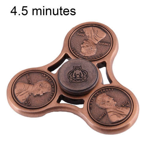 Cents Pattern Fidget Spinner Toy Stress Reducer Anti-Anxiety Toy for Children and Adults 4.5 Minu...