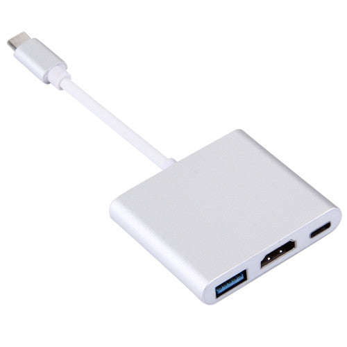 USB 3.1 Type-C Male to USB 3.1 Type-C Female & HDMI Female & USB 3.0 Female Adapter for Macbook 1...