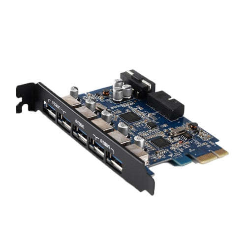 ORICO PVU3-5O2I USB3.0 * 5 + 20Pin Slot * 1 PCI Express Card for Desktop(Black)