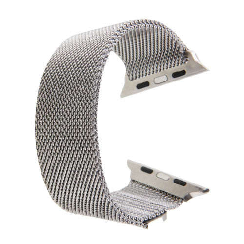 For Apple Watch 38mm Milanese Loop Magnetic Stainless Steel Watchband(Silver)
