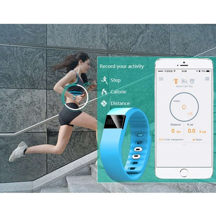 Smart Watch Fitness Activity Tracker Smartband Wristband (Black)