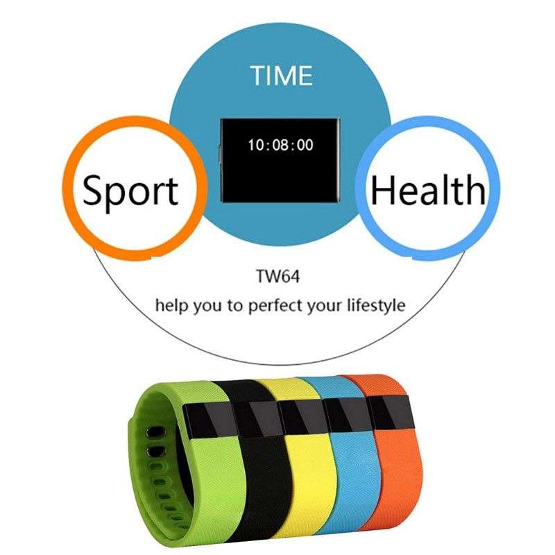 Smart Watch Fitness Activity Tracker Smartband Wristband (Blue)