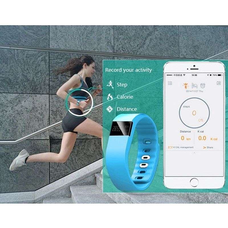 Smart Watch Fitness Activity Tracker Smartband Wristband (Blue)