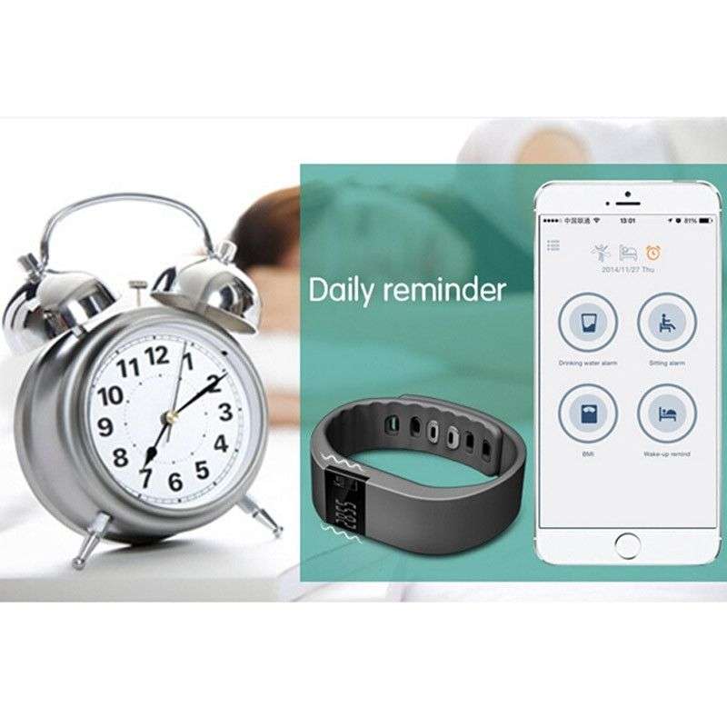 Smart Watch Fitness Activity Tracker Smartband Wristband (Blue)