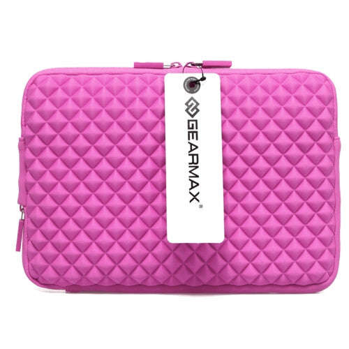 GEARMAX 15.4 inch Sleeve Case Bag with Diamond Grain for Laptop Notebook GM1703(Magenta)