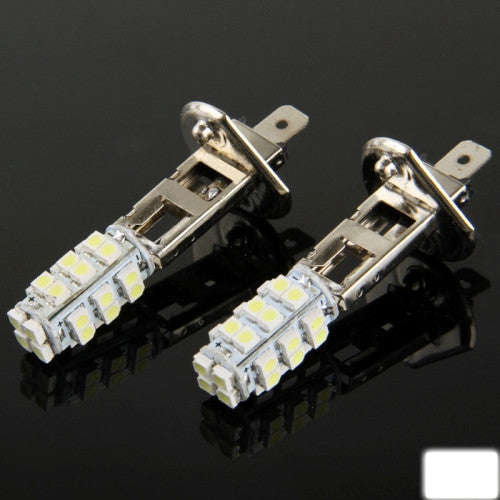 H1 Day White 28 LED 3020 SMD Car Signal Light Bulb (Pair)