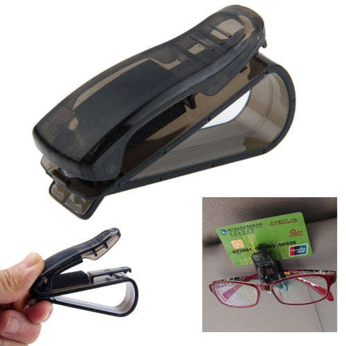 Car Multifunctional Sunglass Clip / Paper Business Card Clip(Black)