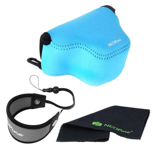 NEOpine Neoprene Soft Triangle Camera Bag + Hand Strap + Cleaning Cloth Set for Samsung NX3000 Ca...