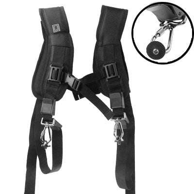 Safe & Fast Quick Double Shoulder Belt Strap for 2 Cameras DSLR (QS-B 1/4