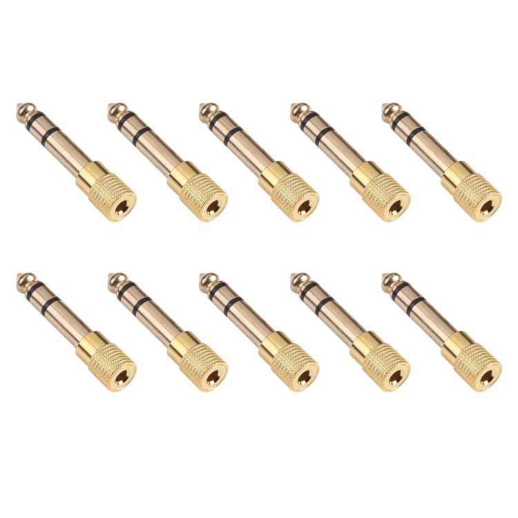 10 pcs 6.35mm Male to 3.5mm Female Audio Jack Adapters
