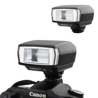 Universal Hot Shoe Camera Electronic Flash with PC Sync Port (BY-18)(Black)