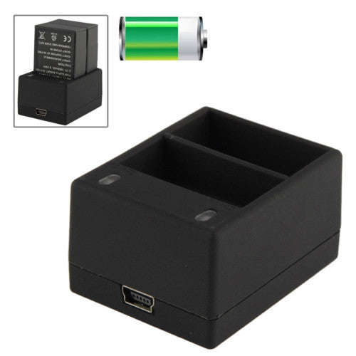 USB Dual Battery Travel Charger for GoPro Hero 3+ / Hero 3 AHBBP-301 / 302 Battery