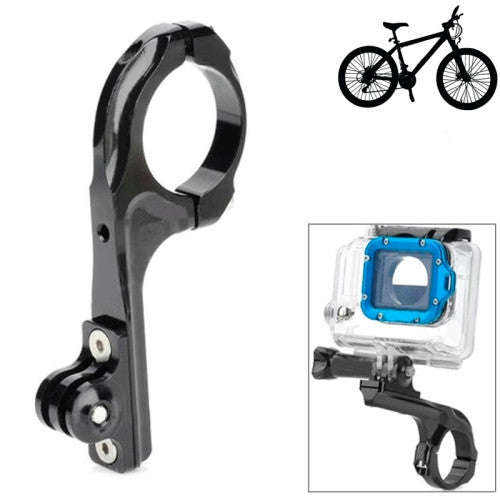 TMC Bike Aluminum Handle Bar Adapter Pro Mount for GoPro Hero 4 / 3+ / 3 / 2 / 1(Black)