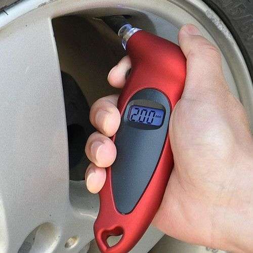 Digital Tire Pressure Gauge, Pressure Range: 0-100PSI(Red)