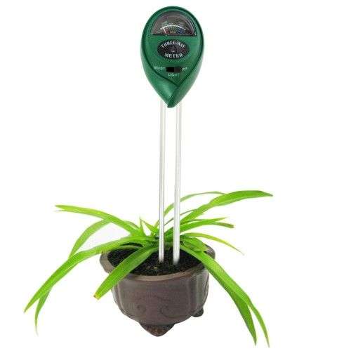 3 in 1 Plant Flowers Soil Meter (PH + Moisture + Light)(Green)