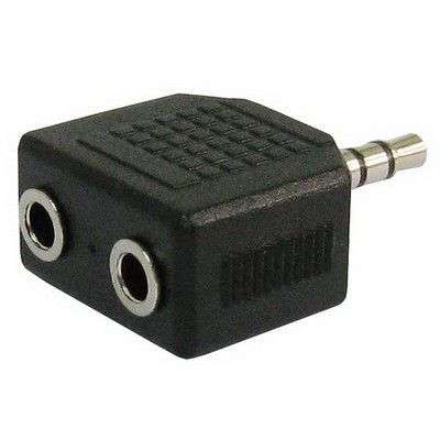 3.5mm Stereo Jack Headphone Splitter Adapter(Black)