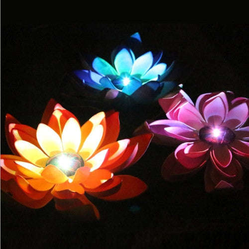 Solar Power Floating LED Waterproof Lotus Flower Lamp Light with Solar Panel 1 to 3