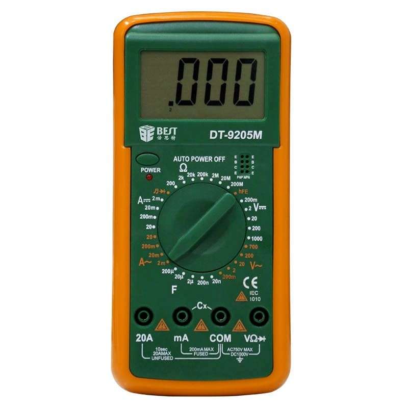 BEST Digital Multimeter with Buzzer, DT-9205M