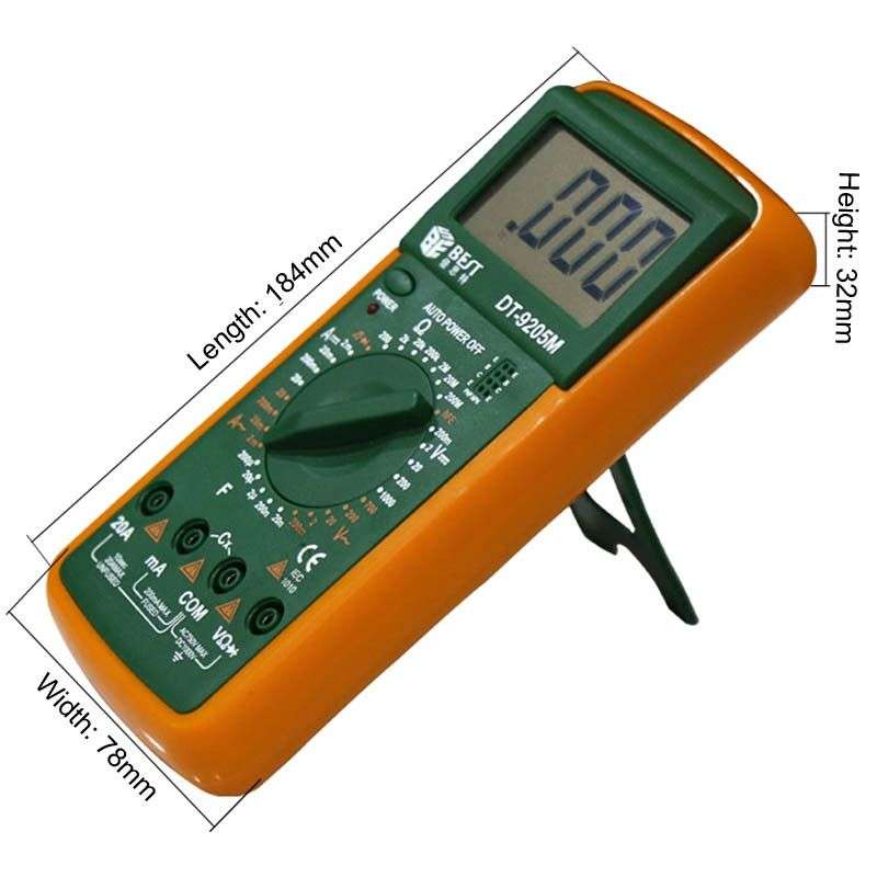 BEST Digital Multimeter with Buzzer, DT-9205M