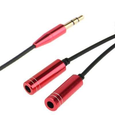 3.5mm Male to 2 Female Frequency Line/ Splitter Adapter for iPhone 5 / iPhone 4S & 4 / iPad / iPo...