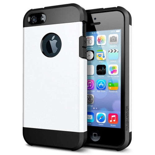 Tough Armor Plastic + TPU Combination Case for iPhone 5 & 5S(White)