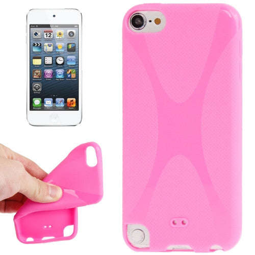 X Line Anti-skid TPU Protective Case for iPod touch 5 / 6 (Pink)