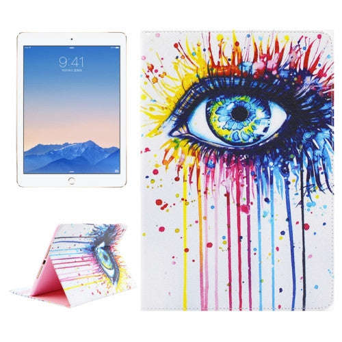 Eye Pattern Leather Case with Holder & Card Slots & Wallet for iPad Air 2 / iPad 6