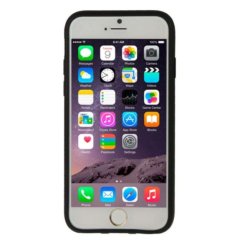 Dual SIM Card Adapter with a Back Case Cover for iPhone 6 (Black)