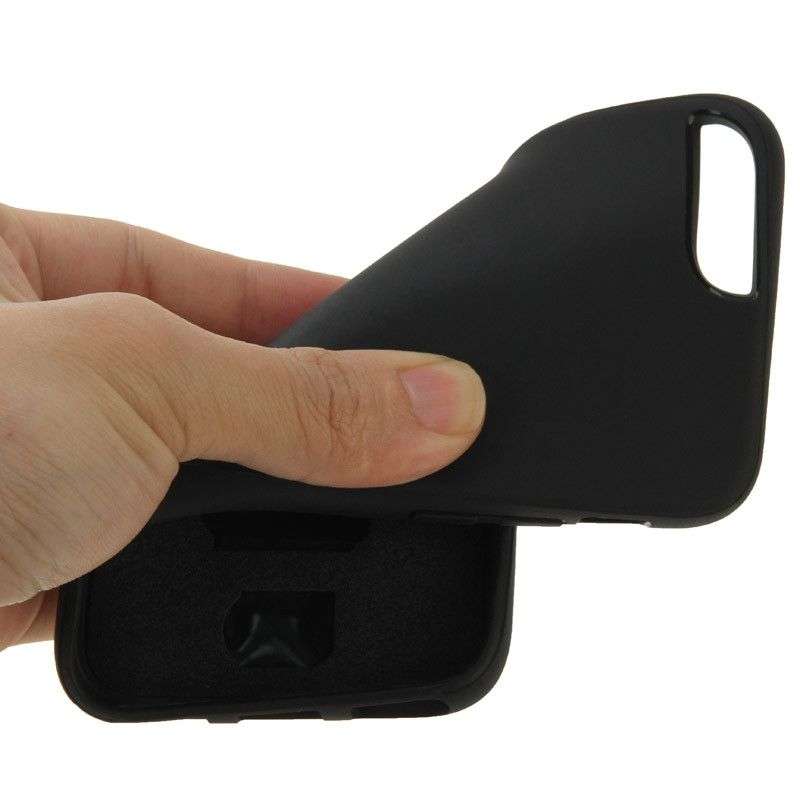 Dual SIM Card Adapter with a Back Case Cover for iPhone 6 (Black)