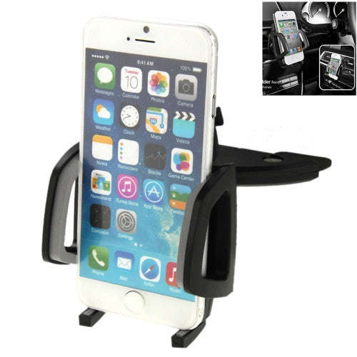 360 Degrees Rotating Car Mobile Phone Holder Install on Vehicle CD Player Disk Slot Stand Mount f...