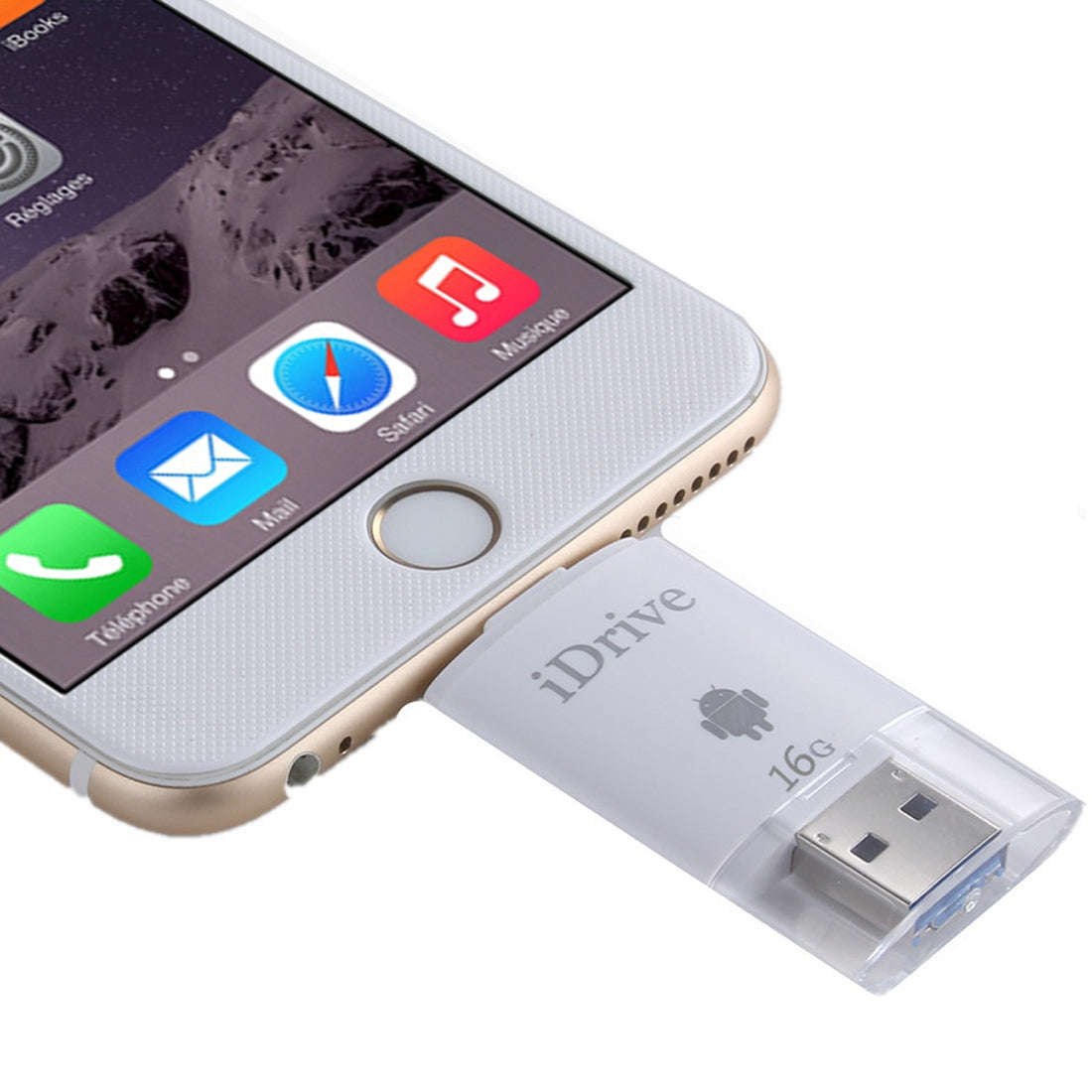 16GB 2 in 1 Micro USB 2.0 & 8 Pin USB iDrive iReader Flash Memory Stick for iPhone 6 & 6s iPhone ...