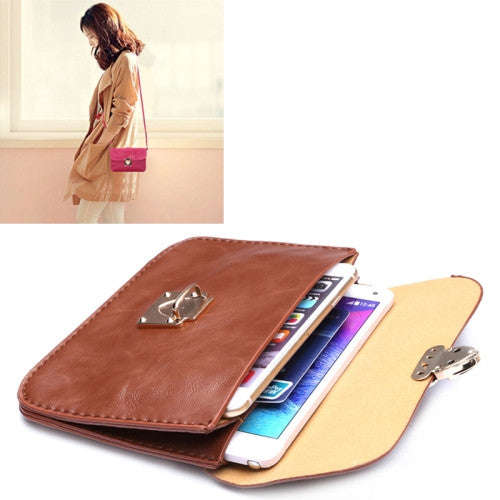 Universal Crazy Horse Texture Horizontal Three Layer Multi-function Leather Shoulder Bag for iPho...