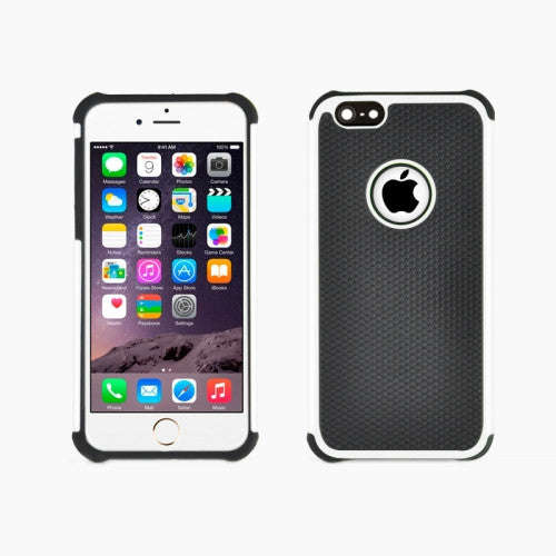 Football Texture Plastic Case for iPhone 6 Plus & 6S Plus(White)
