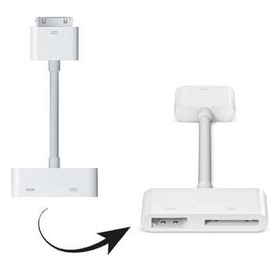 Digital AV HDMI Adapter to HDTV for New iPad (iPad 3) / iPad 2 / iPad / iPhone 4 & 4S / iPod Touc...
