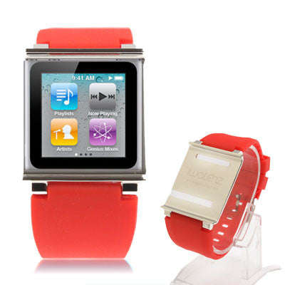 Multi-Touch Silicon Watch Band / Wrist Strap for iPod nano 6 (Red)